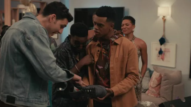 Nike Air Jordan sneakers held by Will Smith (Jabari Banks) in Bel-Air TV show wardrobe (Season 1 Episode 8)