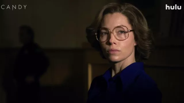 Oversize Eyeglasses worn by Candy Montgomery (Jessica Biel) as seen in Candy TV series outfits (Season 1)