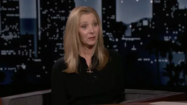 Gold Necklace worn by Lisa Kudrow as seen in Jimmy Kimmel Live! on March 23, 2022