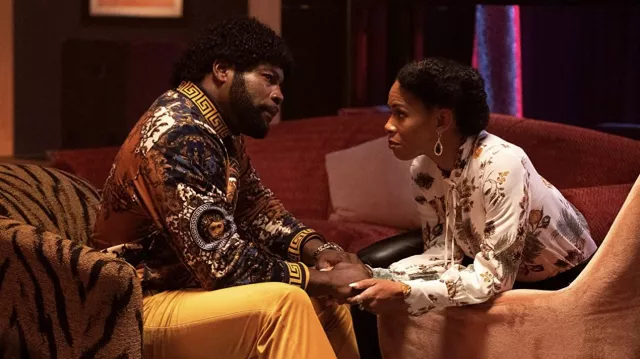 Baroque Printed Shirt worn by Jerome Saint (Amin Joseph) as seen in Snowfall (S05E06)