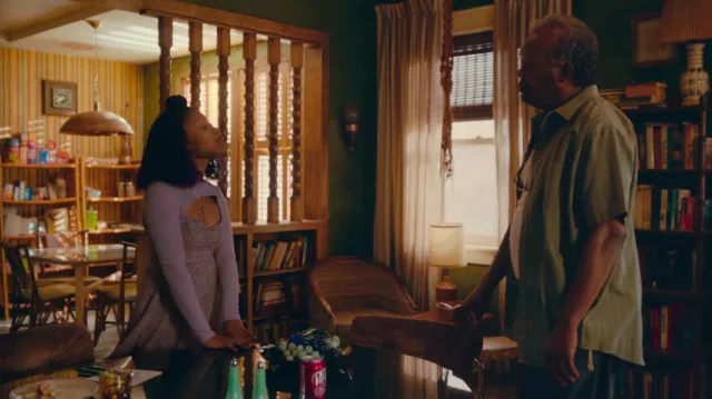 Lilac Crop Top with Long Sleeve worn by Robyn (Dominique Fishback) as seen in The Last Days of Ptolemy Grey (S01E04)