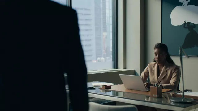 Camel Blazer Jacket worn by Kate Sacker (Condola Rashad) as seen in Billions TV series (S06E10)