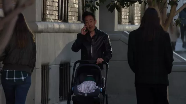 Black Leather Jacket worn by Howie 'Chimney' Han (Kenneth Choi) as seen in 9-1-1 TV series wardrobe (Season 5 Episode 12)