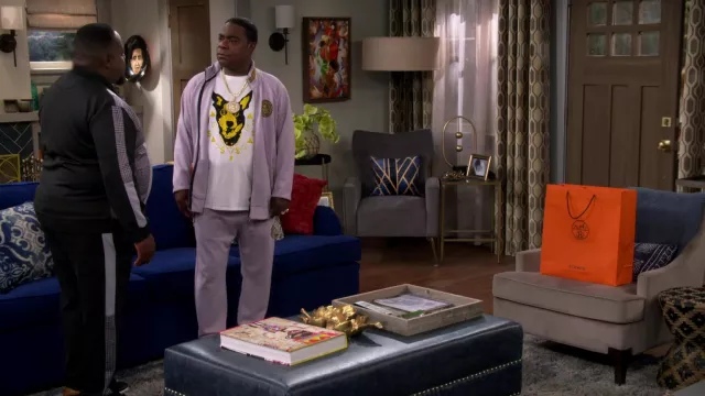 Dog Printed T-shirt worn by Curtis (Tracy Morgan) as seen in The Neighborhood TV show wardrobe (Season 4 Episode 17)