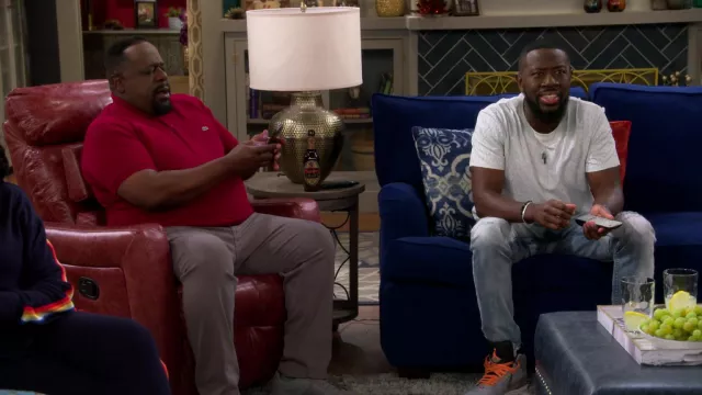 Nike Air Jordan Sneakers worn by Malcolm (Sheaun McKinney) as seen in The Neighborhood TV series wardrobe (Season 4 Episode 17)