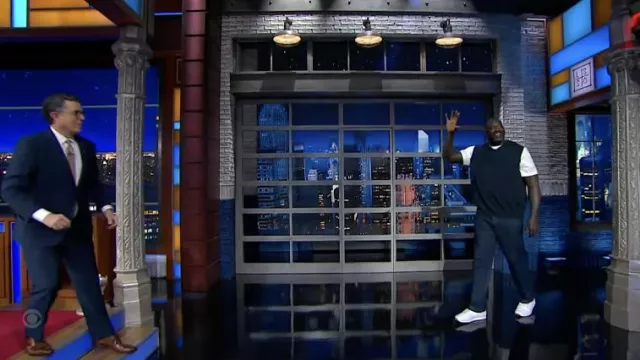 White Sneakers worn by Shaquille O'Neal as seen in The Late Show with Stephen Colbert