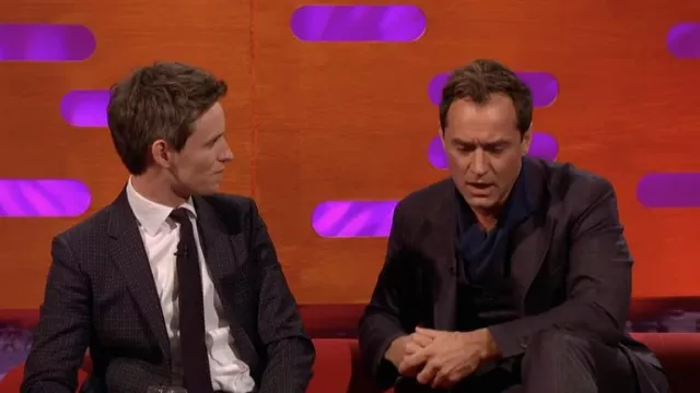 Dots Printed Blazer Jacket and pants suit worn by Eddie Redmayne as seen in The Graham Norton Show