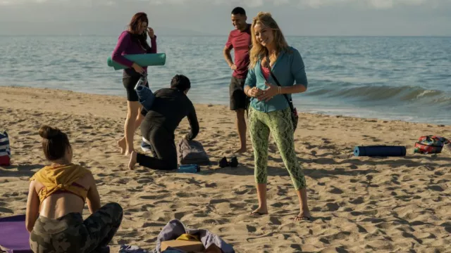 Green Printed Leggings worn by Lorna (Becki Newton) as seen in The Lincoln Lawyer TV series (Season 1)