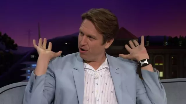 Printed Striped Formal Shirt worn by Pete Holmes as seen in The Late Late Show with James Corden