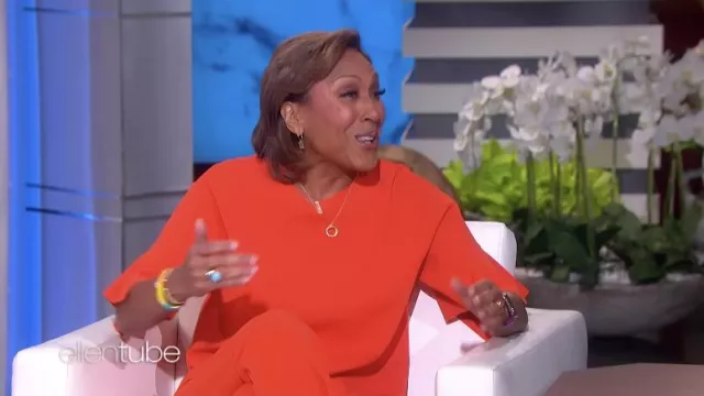Circle Pendant Necklace worn by Robin Roberts as seen in The Ellen DeGeneres Show on April 26, 2022