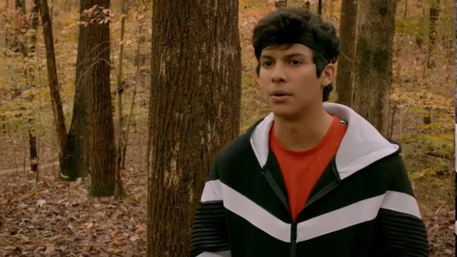 Hoodie Sport Track Jacket worn by Miguel Diaz (Xolo Maridueña) as seen in Cobra Kai TV series outfits (Season 2 Episode 7)