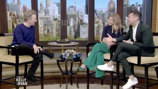 Baskets noires portées par David Spade vues en DIRECT avec Kelly et Ryan