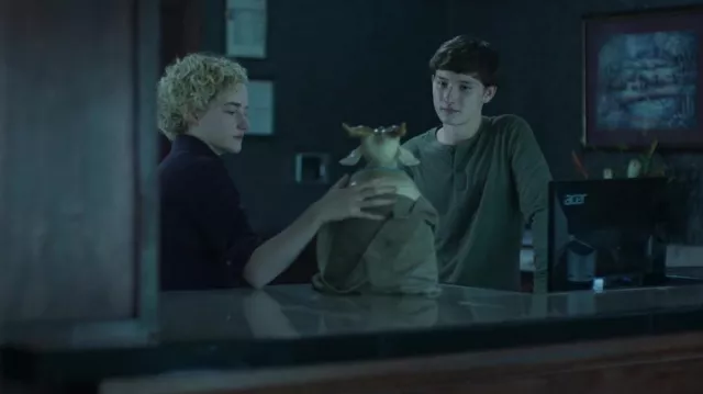 Henley T-shirt worn by Jonah Byrde (Skylar Gaertner) as seen in Ozark TV series wardrobe (Season 4 Episode 12)