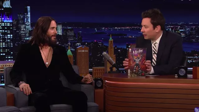 Gold Watch Pendant Necklace worn by Jared Leto in The Tonight Show Starring Jimmy Fallon