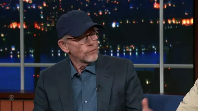 Navy Blue Hat Cap worn by Ron Howard as seen in The Late Show with Stephen Colbert