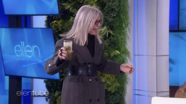Gran cinturón de cuero usado por Diane Keaton en The Ellen DeGeneres Show