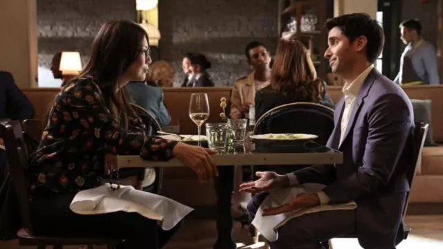 Floral Printed Blouse Shirt worn by Janet (Ming-Na Wen) as seen in Hacks (S02E02)