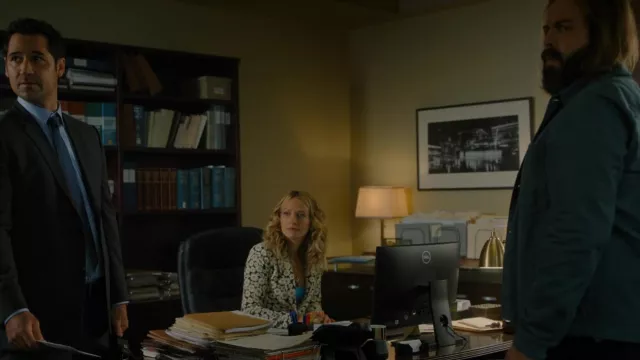 Floral Printed Blazer Jacket worn by Lorna (Becki Newton) as seen in The Lincoln Lawyer TV show wardrobe (Season 1 Episode 10)