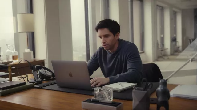 Grey sweater worn by Jimmy (Paul W. Downs) as seen in Hacks TV series outfits (Season 2 Episode 5)