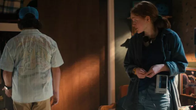 Dragon Printed Shirt worn by Dustin Henderson (Gaten Matarazzo) as seen in Stranger Things TV series outfits (S04E02)