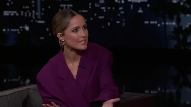 Earrings worn by Rose Byrne as seen in Jimmy Kimmel Live!