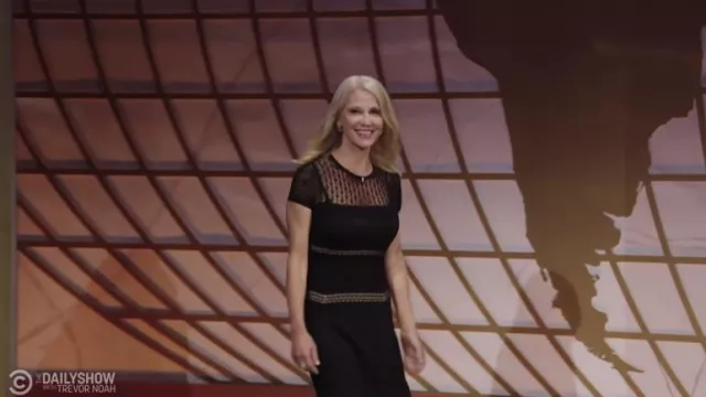 Black dress worn by Kellyanne Conway as seen in The Daily Show with Trevor Noah