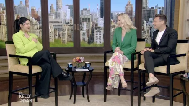 Lime Yellow Blazer Jacket worn by Iman Vellani in LIVE with Kelly and Ryan