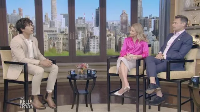 Brown boots worn by Michael Cimino as seen in LIVE with Kelly and Ryan on June 10, 2022