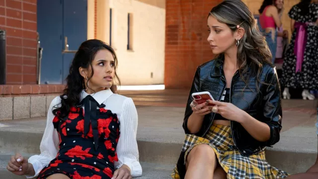 Floral Print Black and red dress worn by Riley (Aparna Brielle) as seen in  Boo, Bitch Tv series outfits (Season 1) | Spotern