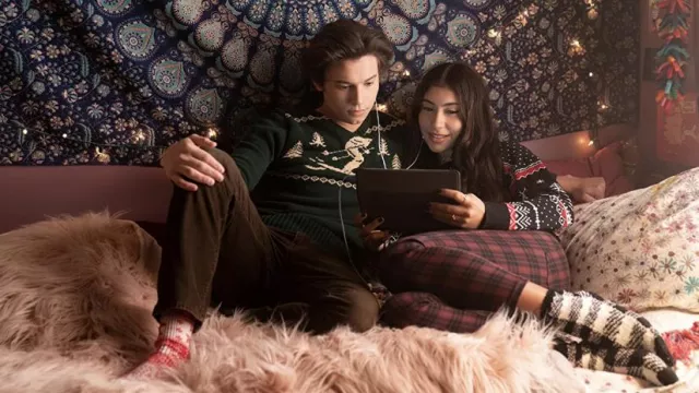 Red plaid pants worn by Pilar Salazar (Isabella Ferreira) as seen in Love,  Victor TV series wardrobe (Season 3 Episode 2)