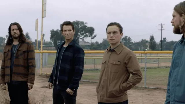 Camel Zip Jacket worn by Joshua 'J' Cody (Finn Cole) as seen in Animal Kingdom outfits (S06E02)