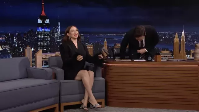 Silver Strass Heels worn by Maya Rudolph in The Tonight Show Starring Jimmy Fallon