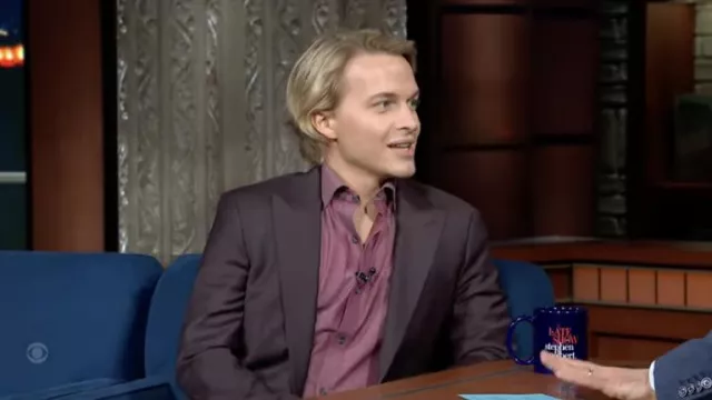 Pink Formal Shirt worn by Ronan Farrow as seen in The Late Show with Stephen Colbert