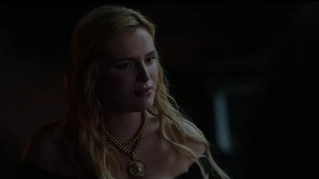 Versace Medusa Necklace worn by Marci (Bella Thorne) as seen in American Horror Stories (S02E03)