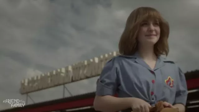 Chambray shirt worn by Jan Broberg (Mckenna Grace) as seen in A Friend of the Family (Season 1)
