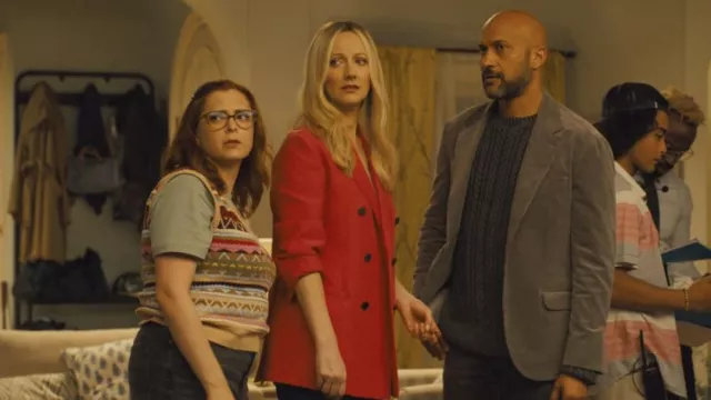 Veste Blazer grise portée par Reed Sterling (Keegan-Michael Key) comme on le voit dans Reboot (S01E02)