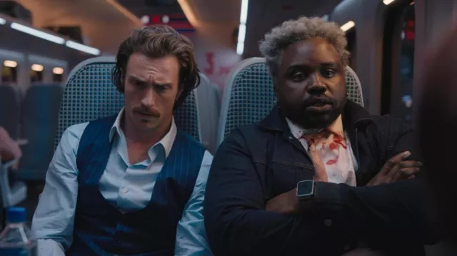 Sony smartwatch worn by Lemon (Brian Tyree Henry) as seen in Bullet Train movie outfits