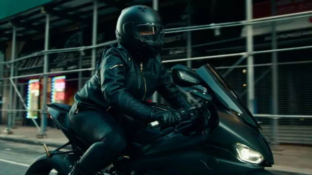 Motorcycle Leather Jacket worn by Robyn McCall (Queen Latifah) as seen in The Equalizer Wardrobe (Season 1)