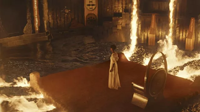 Long dress worn by Shuri (Letitia Wright) as seen in Black Panther: Wakanda Forever wardrobe