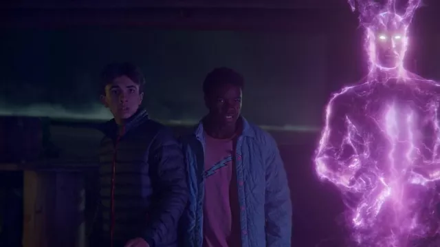 Blue quilted jacket worn by Jakeem Williams (Alkoya Brunson) as seen in DC's Stargirl Wardrobe (S03E09)
