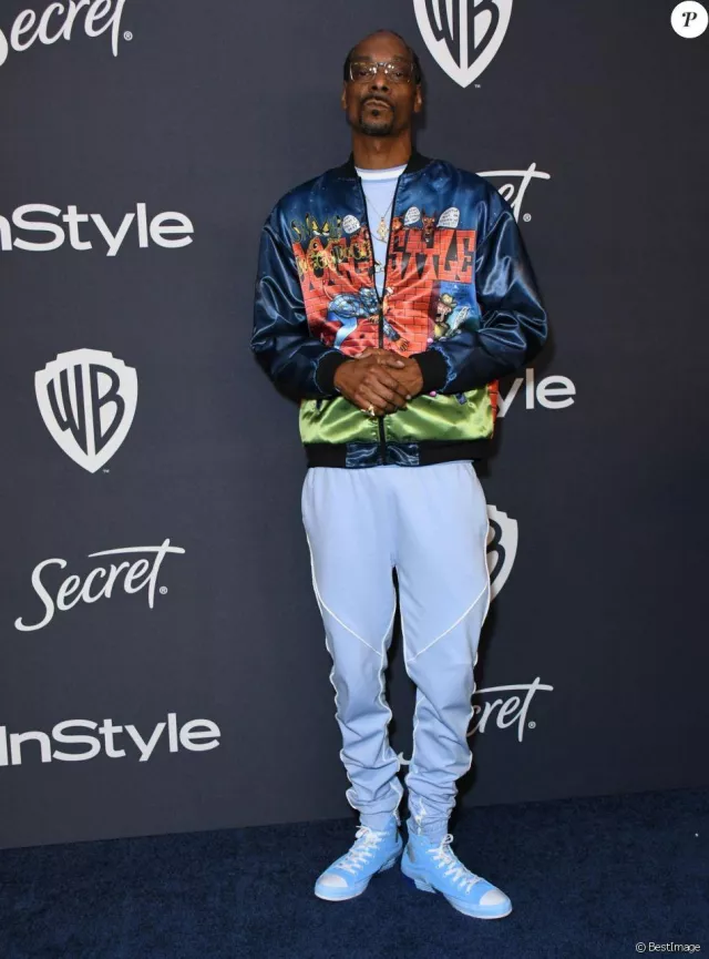Bomber Jacket worn by Snoop Dogg in the 21st Annual Warner Bros. And InStyle Golden Globe  After Party on January 05, 2020 in Beverly Hills