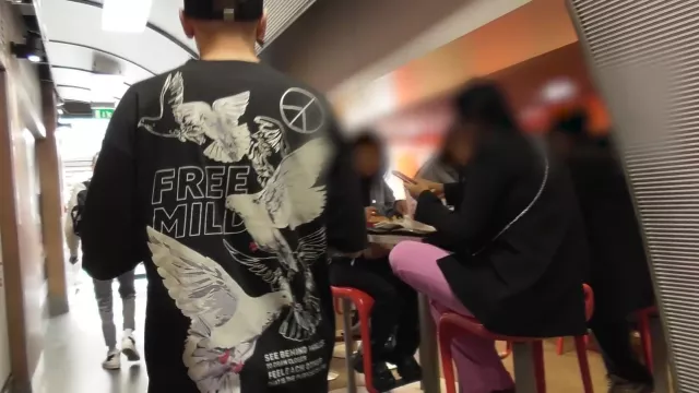 The t-shirt worn by Joyca in the YouTube video WHO IS THE ACCOMPLICE? (With @SEB, @TheoBabac)