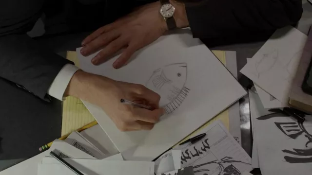 Round watch worn by Avraham Avraham (Jeff Wilbusch) as seen in The Calling TV series wardrobe (Season 1 Episode 1)