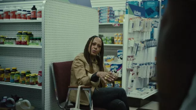 Khaki jacket worn by Cree (Cree Summer) as seen in Atlanta Wardrobe (Season 4 Episode 10)