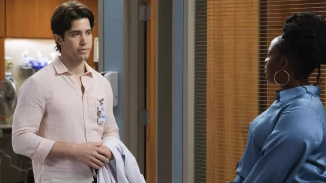 Pink Shirt worn by Daniel Perez (Brandon Larracuente) as seen in The Good Doctor TV series outfits (Season 6 Episode 6)