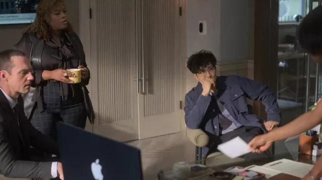 Blue Overshirt worn by Daniel Kim (Tim Jo) as seen in Reasonable Doubt TV show outfits (Season 1 Episode 9)