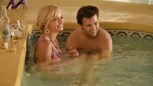 Gold necklace worn by Barb Flatch (Jaime Pressly) as seen in Welcome to Flatch TV series outfits (Season 2 Episode 7)