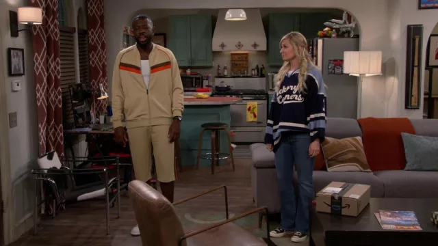 Oversize jersey worn by Gemma Johnson (Beth Behrs) as seen in The Neighborhood (S05E08)