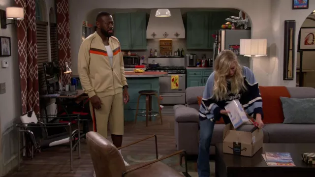 Jacket and shorts set from Tracksuit worn by Malcolm Butler (Sheaun McKinney) as seen in The Neighborhood TV series outfits (Season 5 Episode 8)