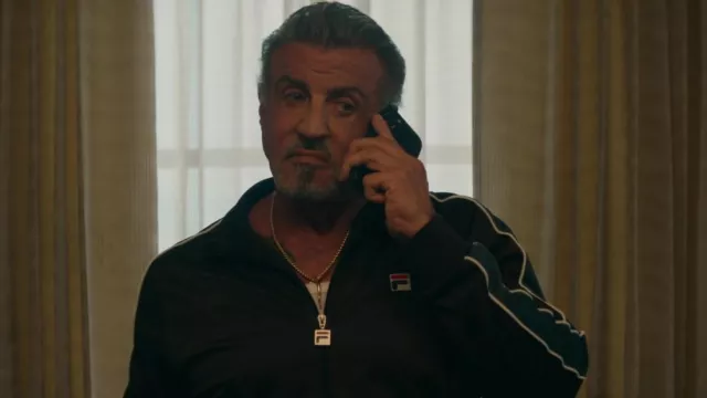 Fila Track Jacket worn by Dwight 'The General' Manfredi (Sylvester Stallone) as seen in Tulsa King (S01E03)